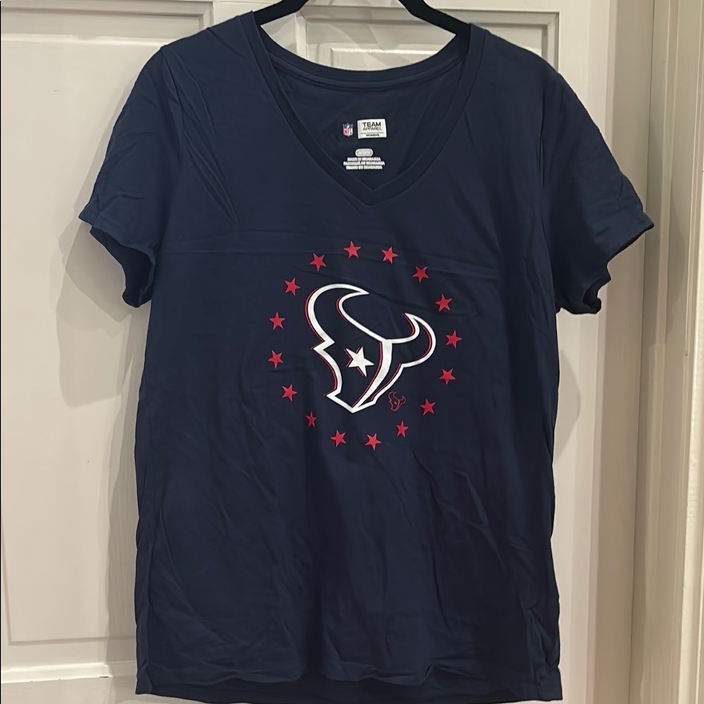 NFL Houston Texans Navy V-Neck Tee